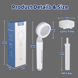 Transparent Microbubble Filter High Pressure Shower Head with Matching Head Dechlorination Box Handle pp Cotton - Xinpaez water purification equipment Co., Ltd.